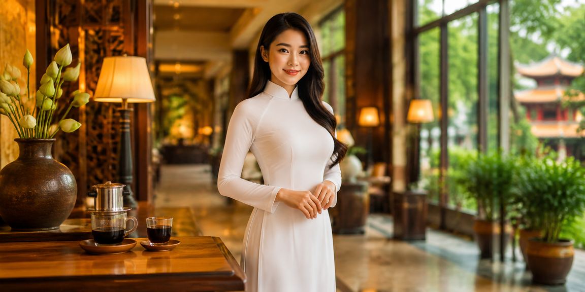 Người chơi tại Hà Nội tham gia đặt cược casino trực tuyến trong trang phục áo dài truyền thống